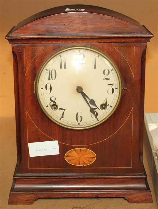 Inlaid mantel clock